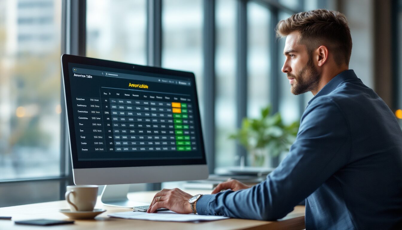 comment faire un tableau d'amortissement