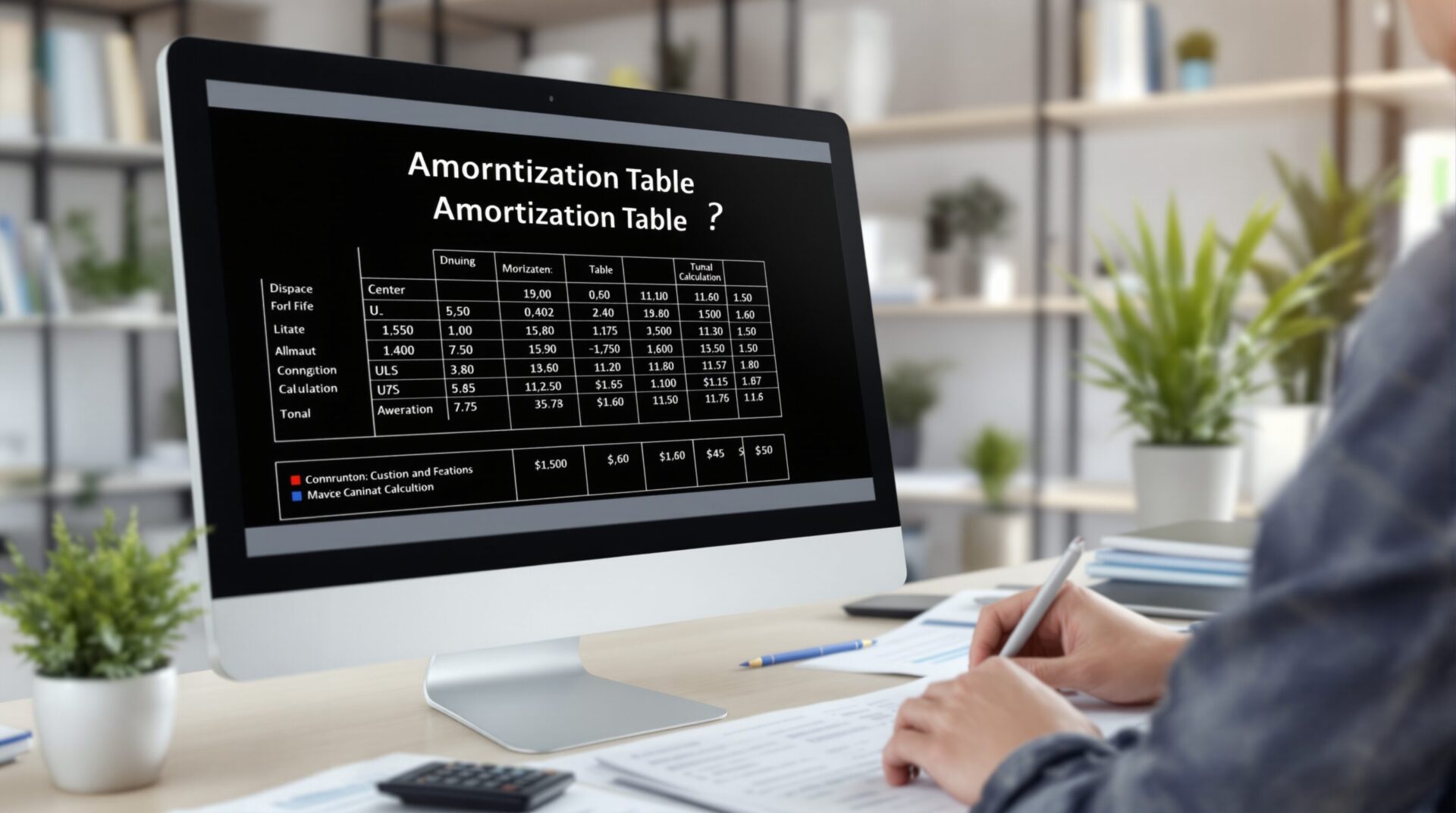 comment faire un tableau d'amortissement