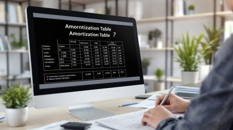 comment faire un tableau d'amortissement