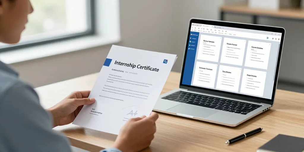 modèle d'attestation de stage word