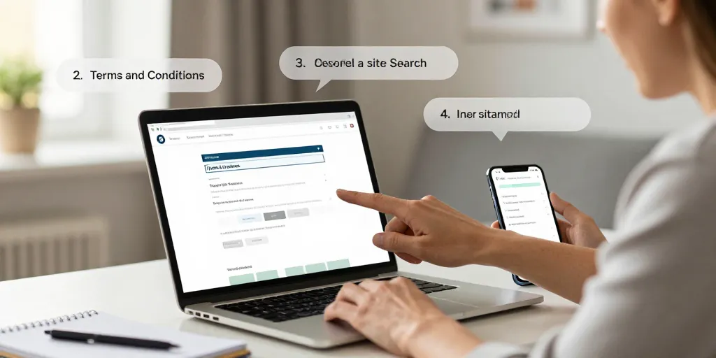 comment trouver les conditions générales d'un site